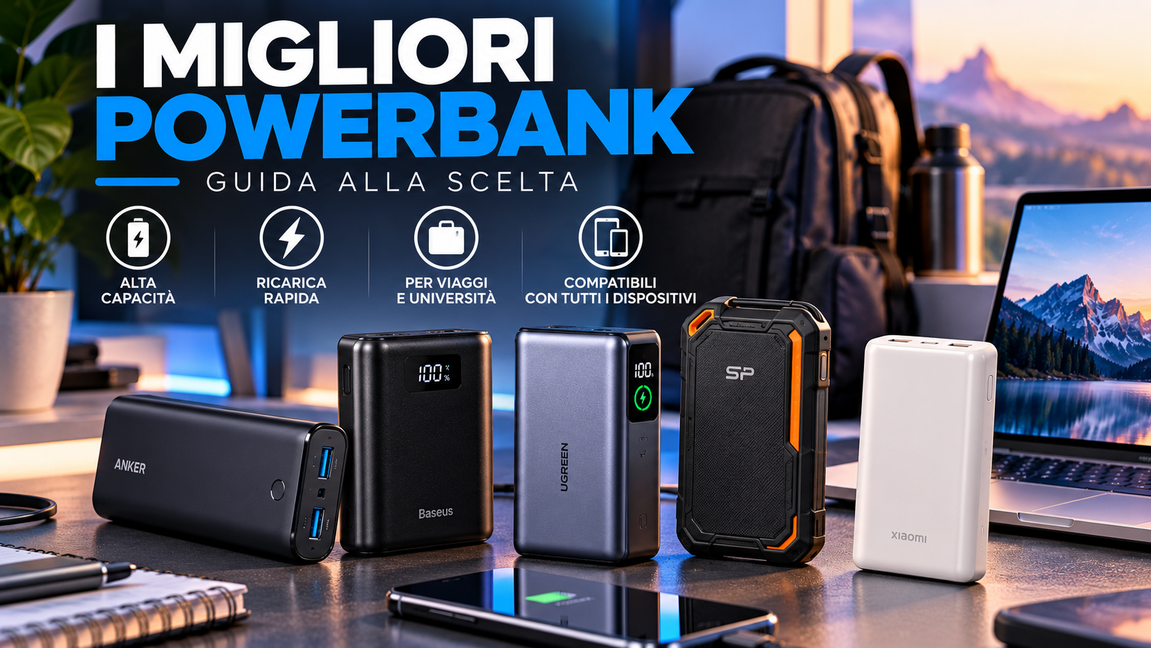 Le 5 Migliori Power Bank del 2026: guida all’acquisto