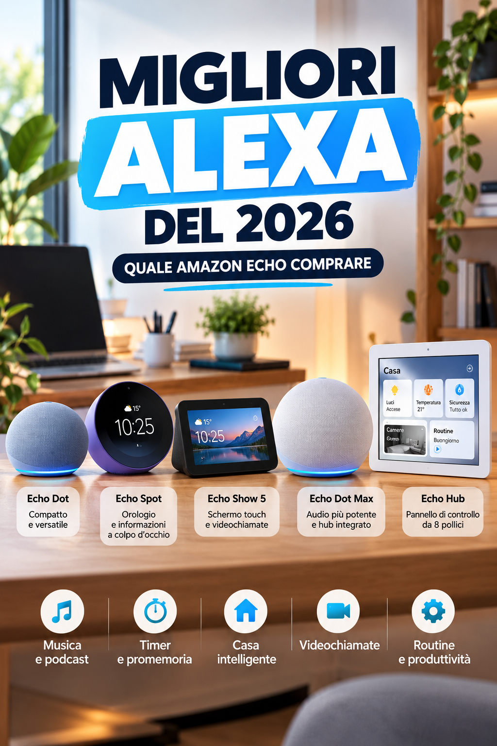 Migliori Alexa del 2026: quale Amazon Echo comprare